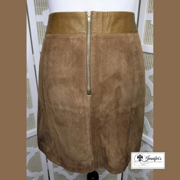H & M BRAND NEW Genuine Suede Flap Pocket Mini Skirt Size 12 - Picture 5 of 11